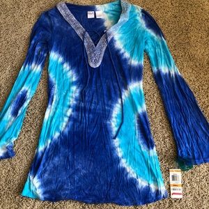 INC International Concepts sequin tie dye coverup